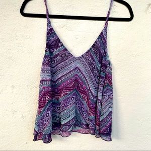 Tobi Tribal Blouse Women’s Size Small Adjustable Straps